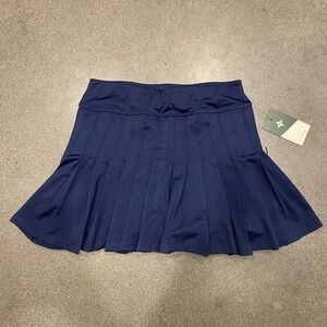 New Tuckernuck Women's Small Navy Williams Tennis‎ Skirt Pleated Comfort Stretch